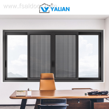 French Style Sliding Windows Aluminum Alloy Nylon Screen